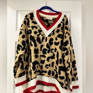 Leopard sweater size S/M